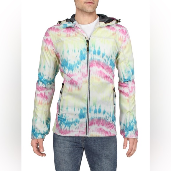 Hawke & Co Rain Shell Lightweight Jacket - Tie Dye Large - Picture 1 of 11